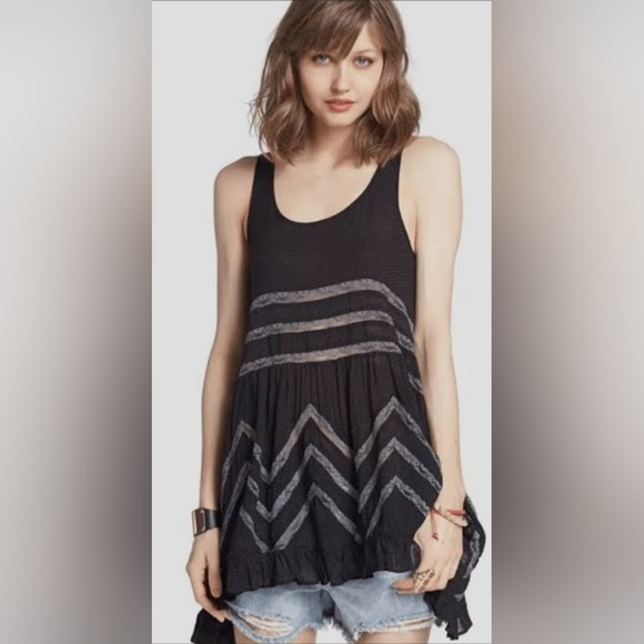 Intimately Free People Voile and Lace Trapeze Slip, VGUC, Size S - Picture 1 of 8